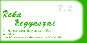 reka megyaszai business card